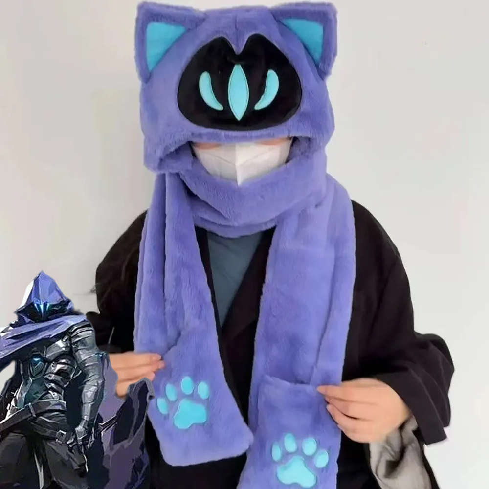 Santa Hat Plush - Game VALORANT Omen Cosplay Hat Autumn