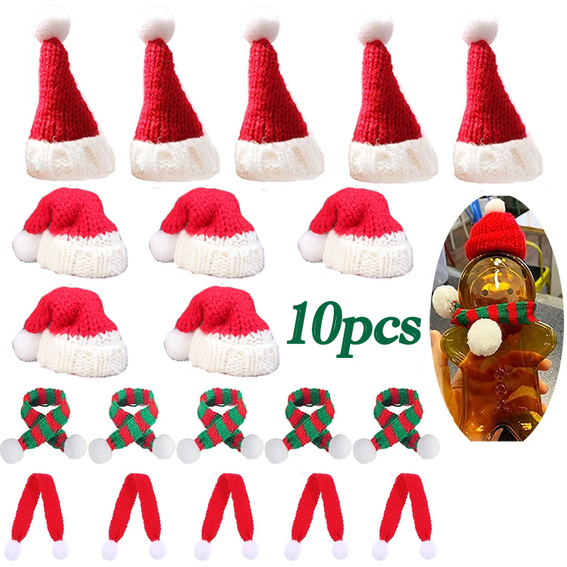 1-10pcs Christmas Doll Mini Fi - Santa Hat Plush recension och pris