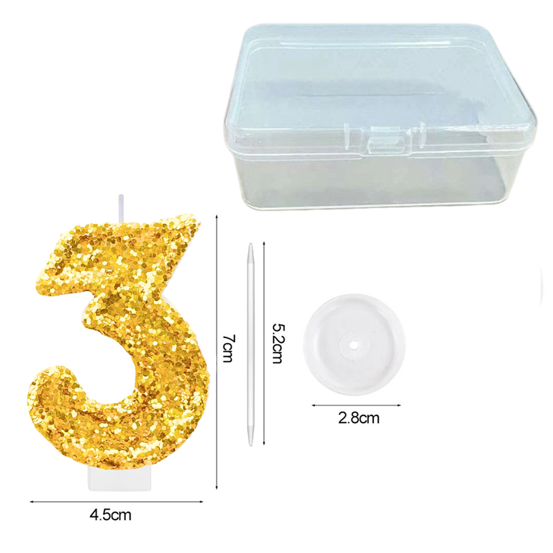 Digital Birthday Candle Gold C - Holiday Candle Set recension och pris