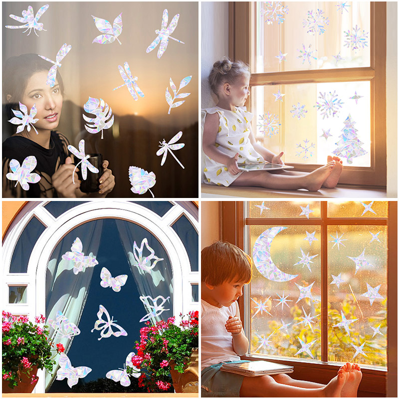 1set Christmas Snowflake Elk W - Snowflake Window Decal recension och pris