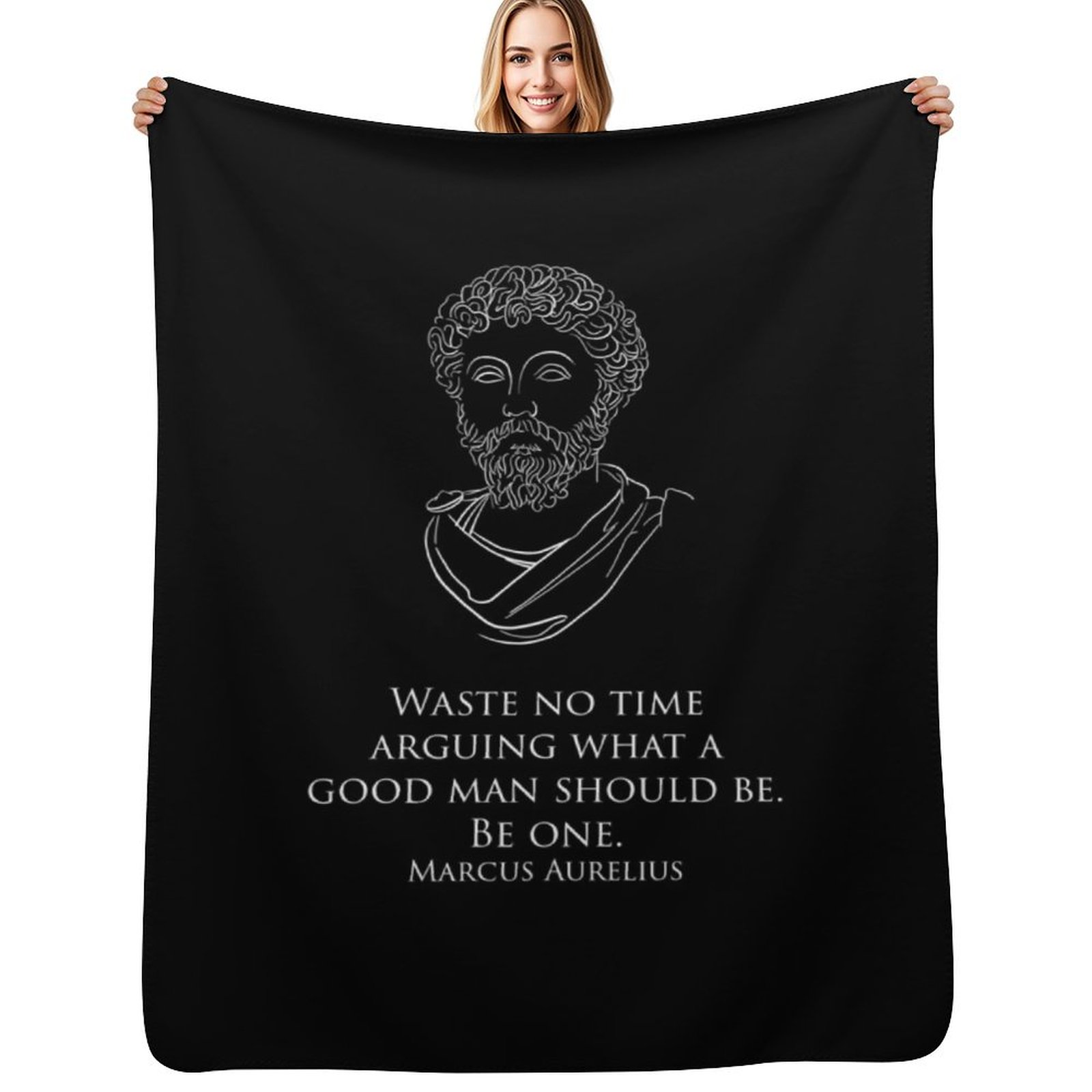 Marcus Aurelius - Waste no tim - Christmas Throw Blanket recension och pris