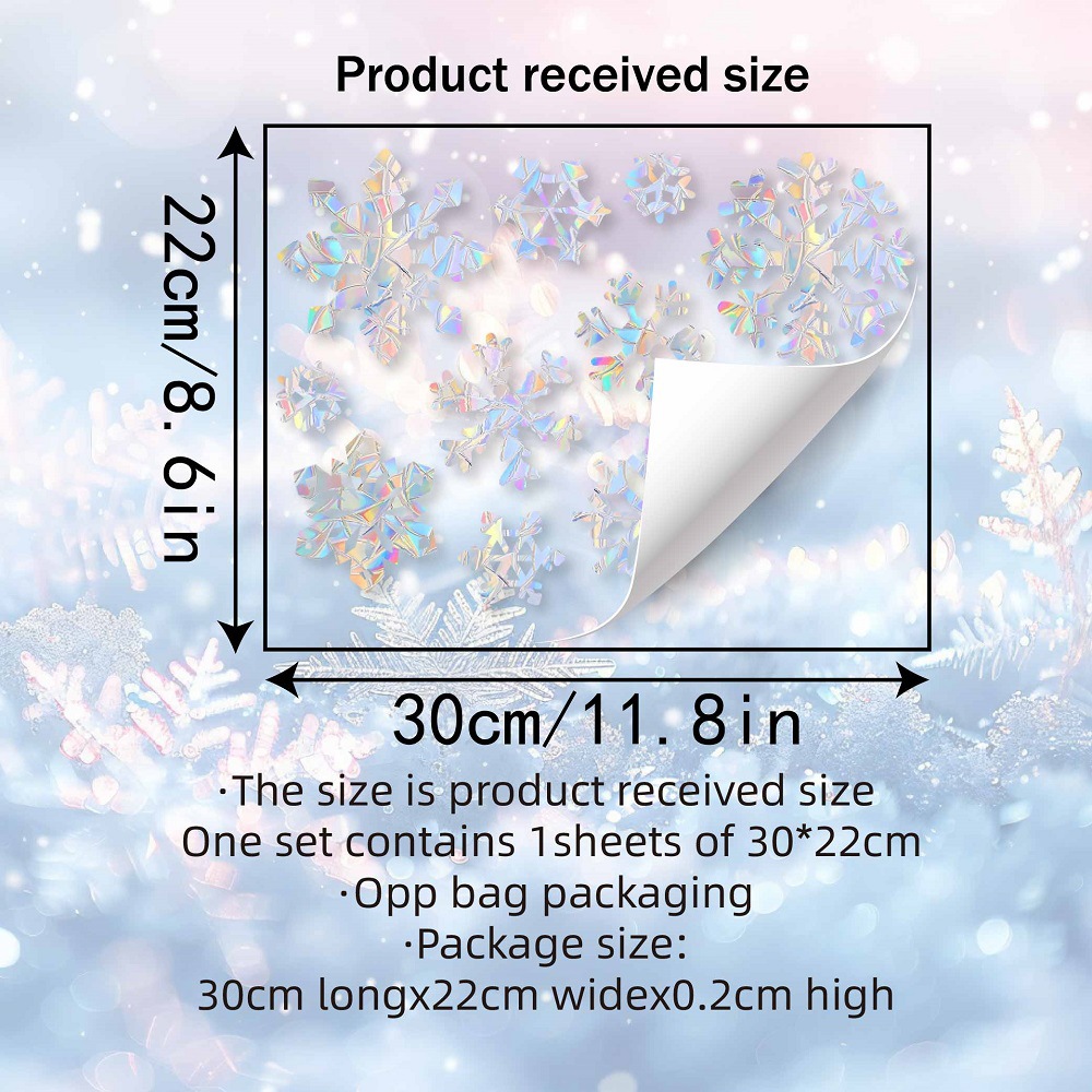 Snowflake Electrostatic Colorf - Snowflake Window Decal recension och pris