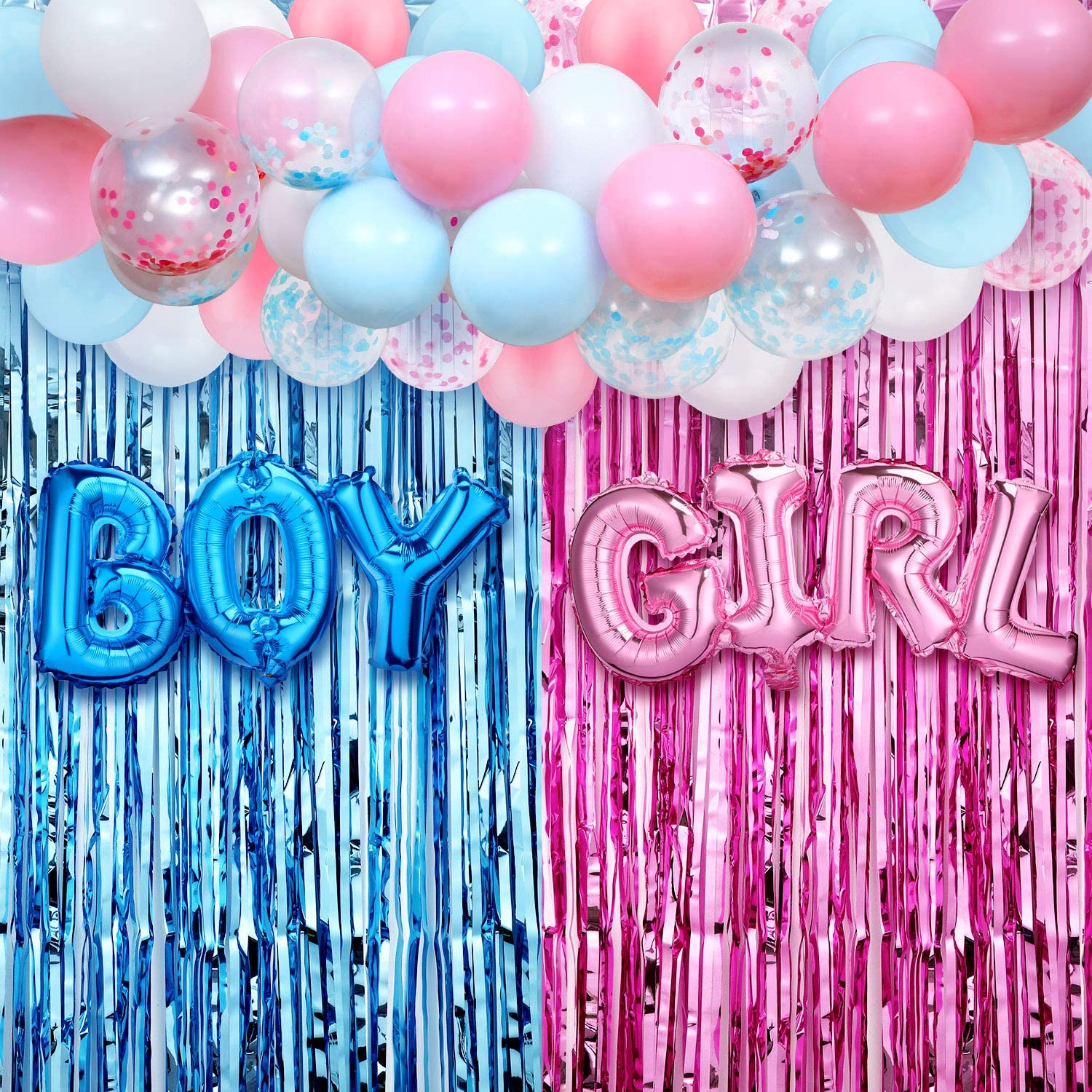 35PCS Gender Reveal Decoration - Tinsel Garland Decoration recension och pris
