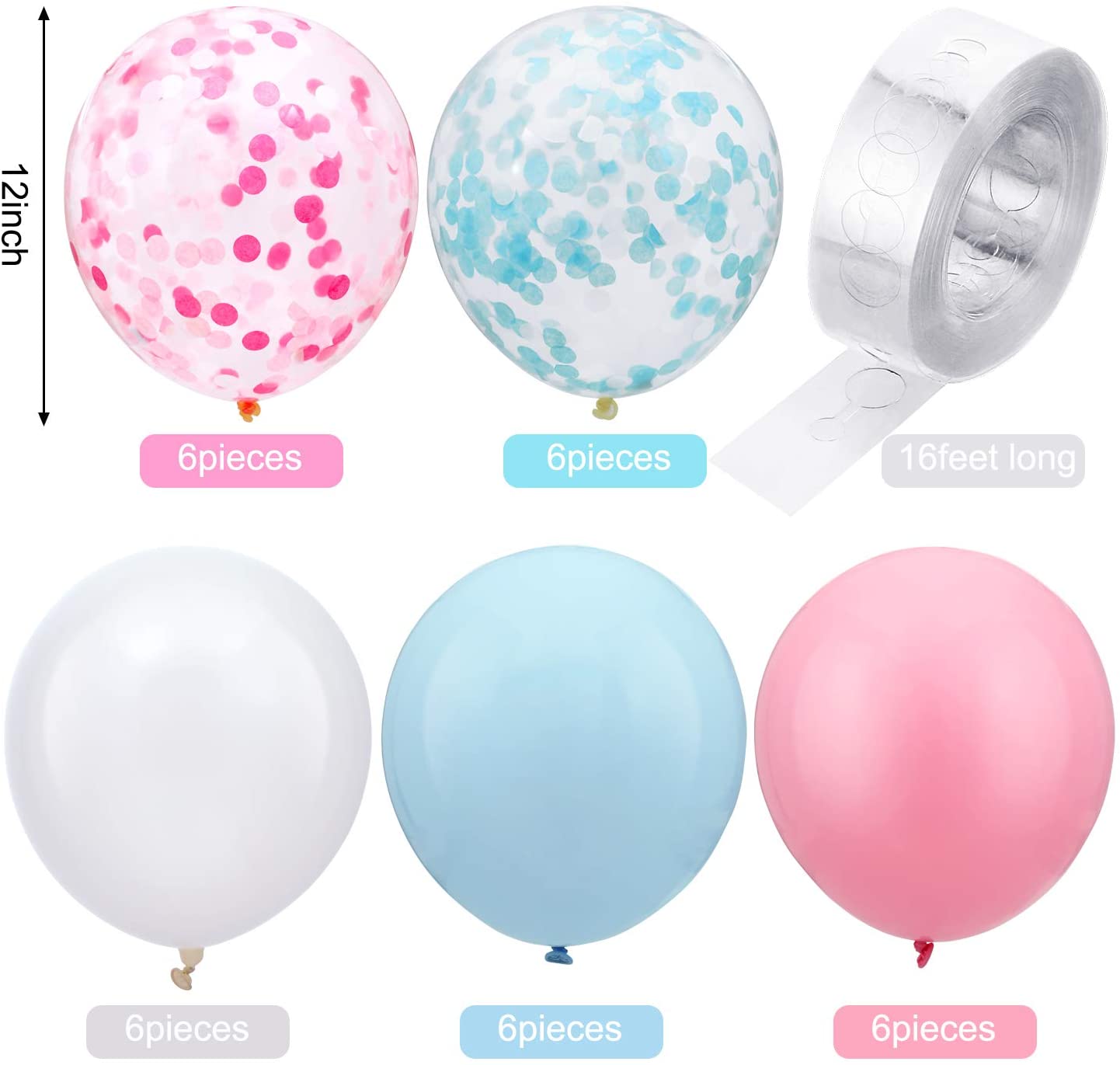 35PCS Gender Reveal Decoration - Tinsel Garland Decoration recension och pris