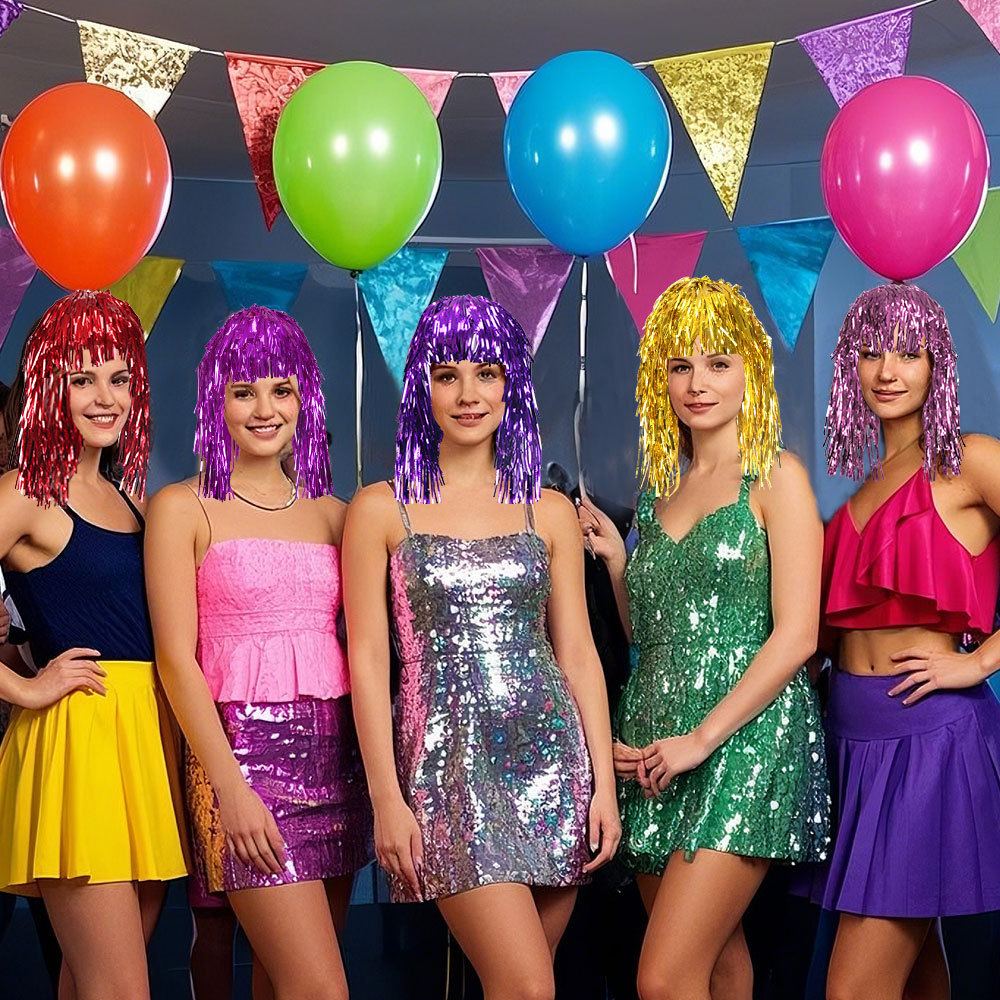 Cosplay Disco Wig Foil Tinsel  - Tinsel Garland Decoration recension och pris