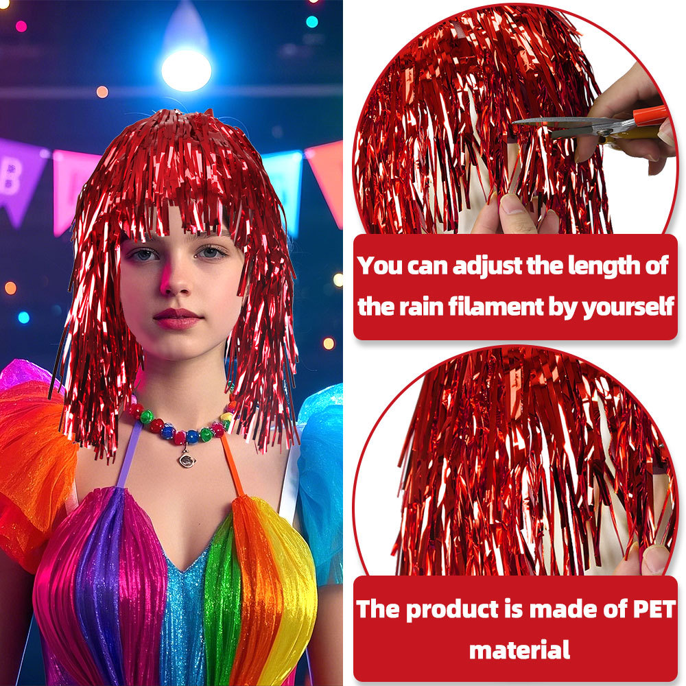 Cosplay Disco Wig Foil Tinsel  - Tinsel Garland Decoration recension och pris
