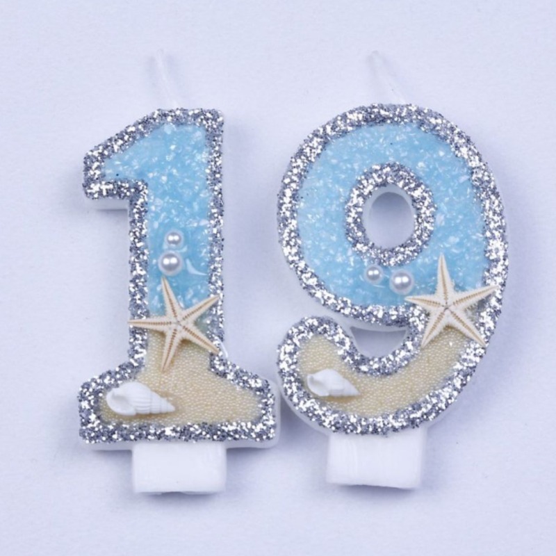 Beach Starfish Number Birthday - Holiday Candle Set recension och pris