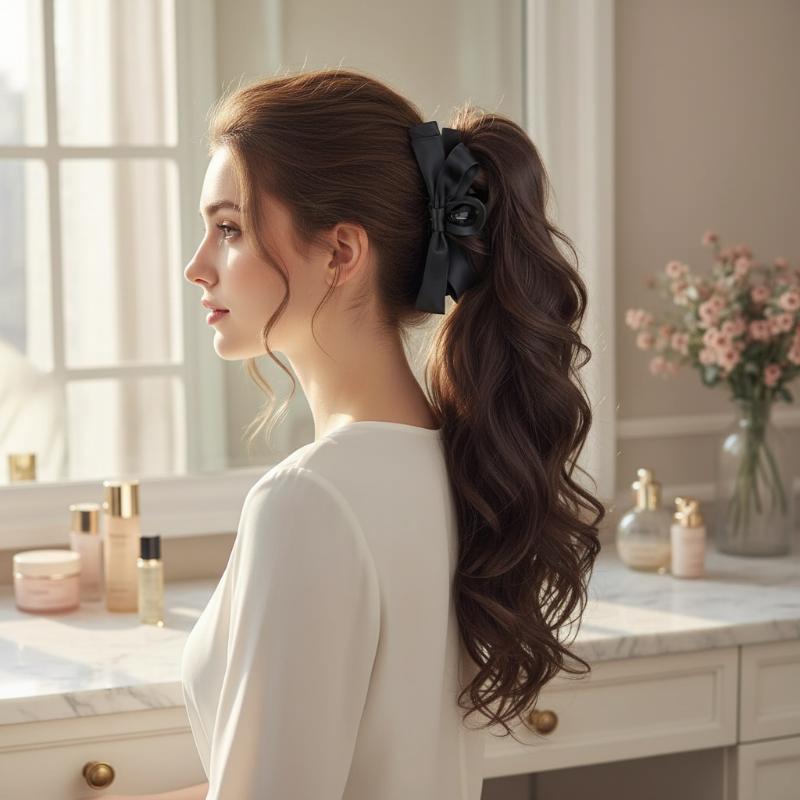 14inch Bow Tie Claw Ponytail W - Ribbon Bow Gift recension och pris