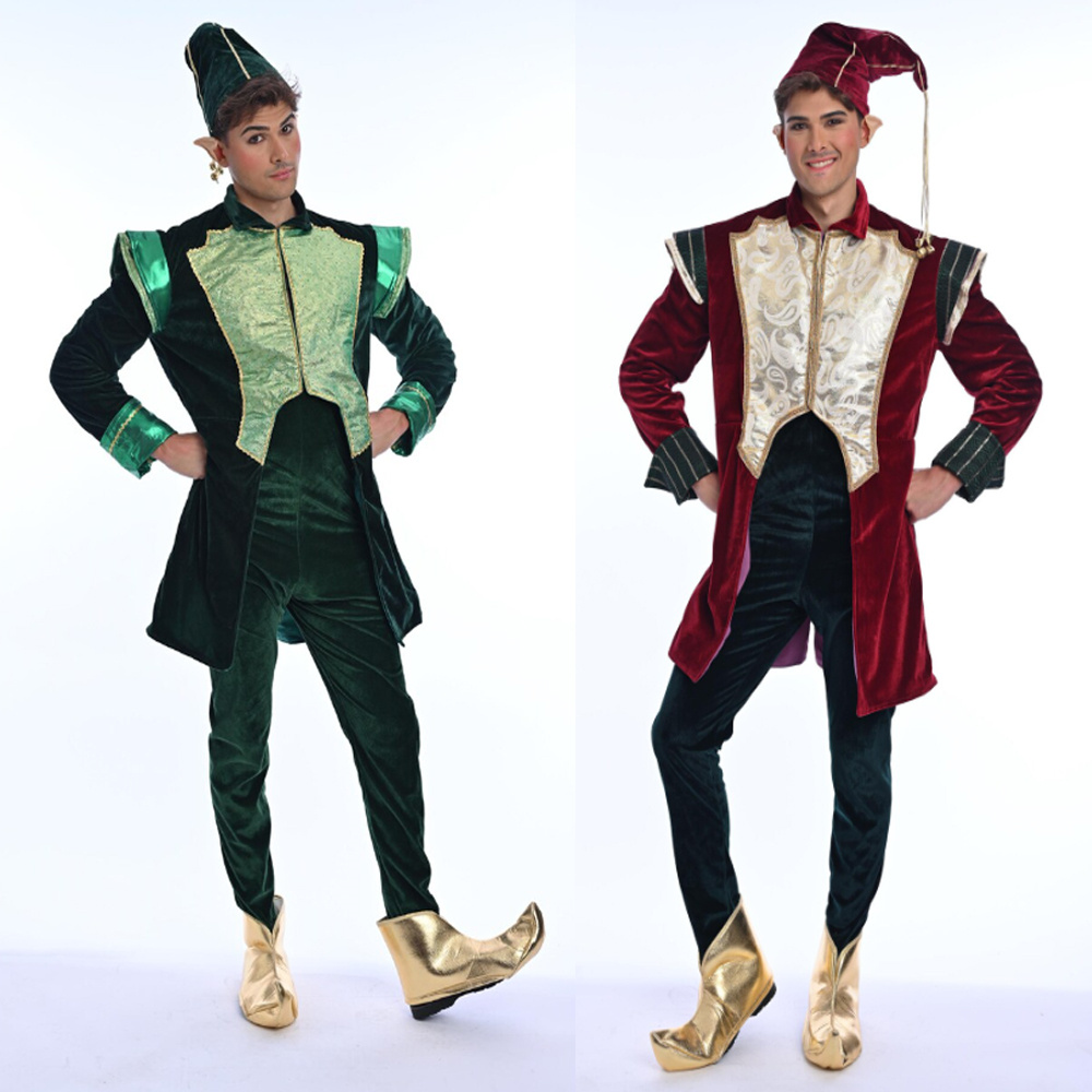 Luxury Velvet Santa Claus Chri - Elf Costume Christmas recension och pris