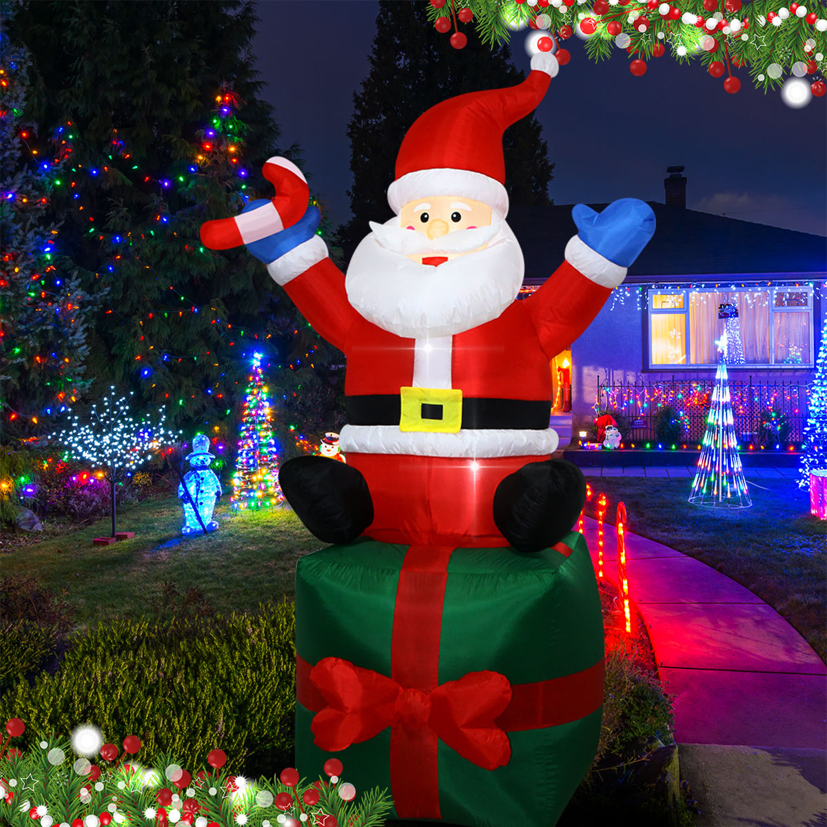 6 FT Christmas Inflatables San - Christmas Lights Outdoor recension och pris