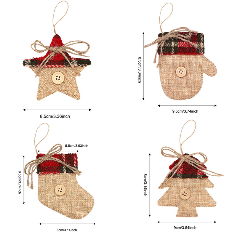 4Pcs Christmas Tree Decoration - Christmas Stocking Hanging recension och pris