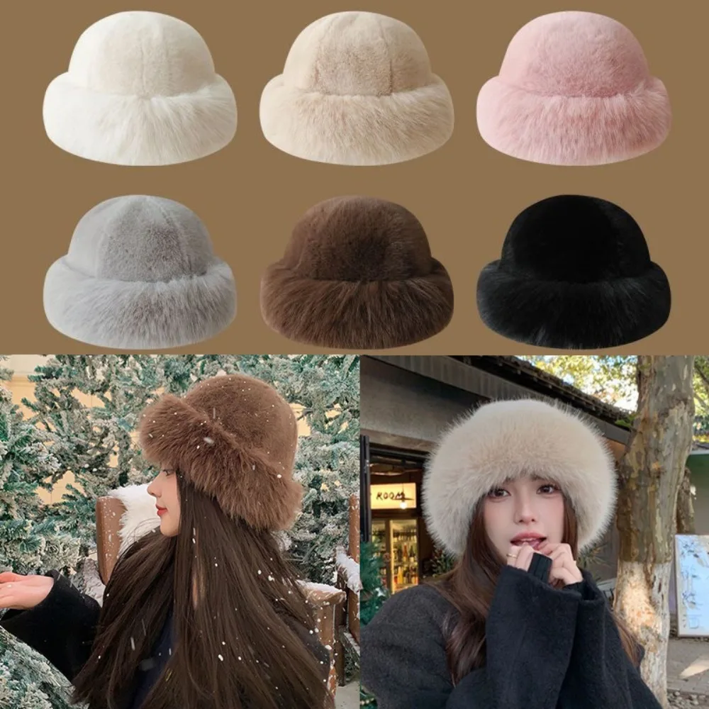 Women's Fluffy Fur Bucket Hat  - Santa Hat Plush recension och pris