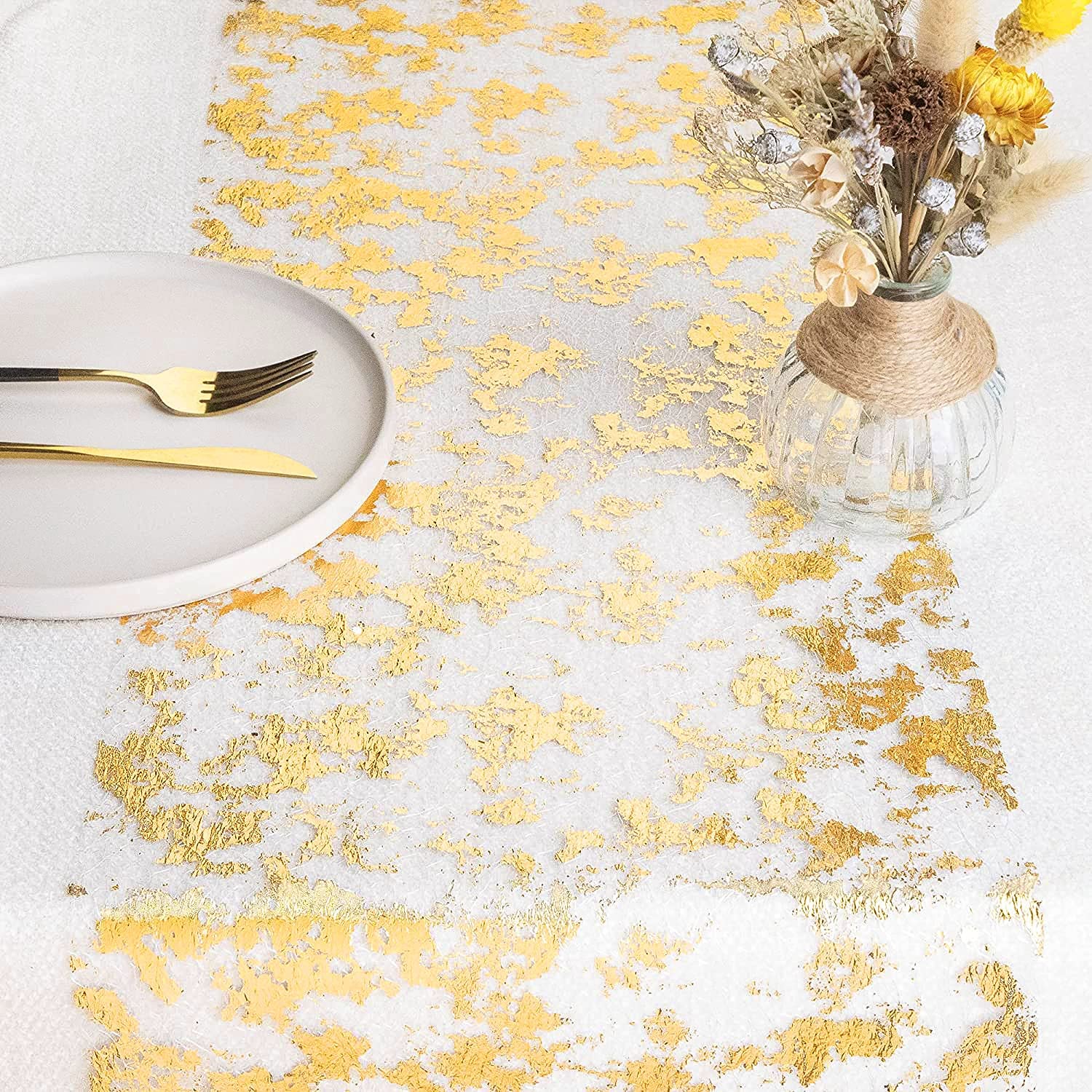 Sparkle Metallic Gold Thin Tab - Christmas Table Runner recension och pris