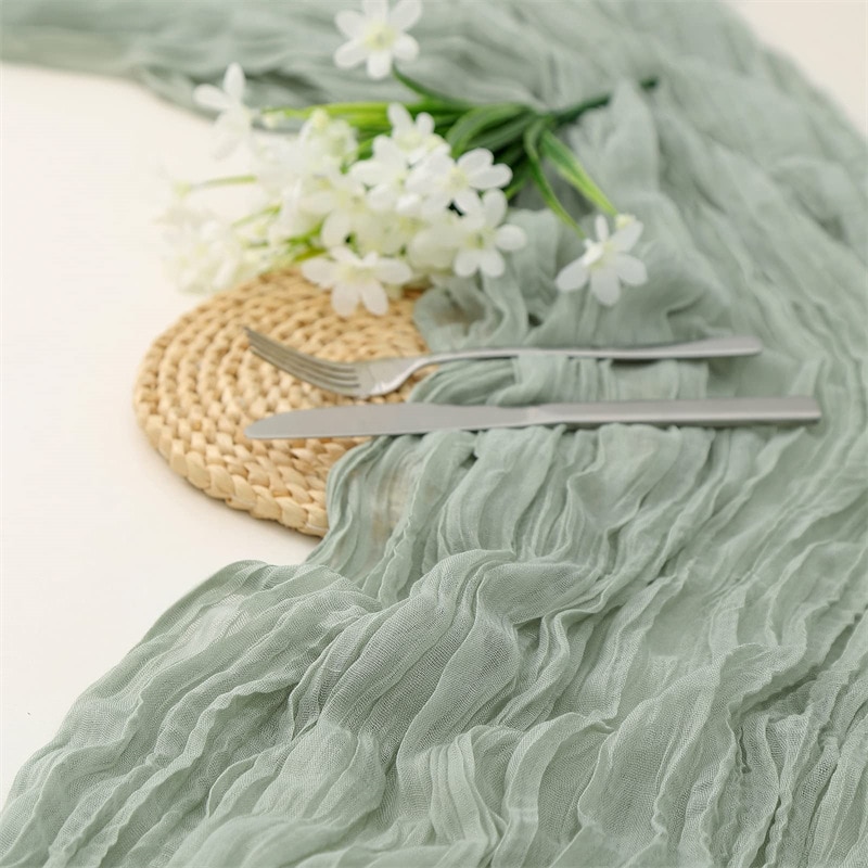 Semi-Sheer Gauze Wedding Party - Christmas Table Runner recension och pris