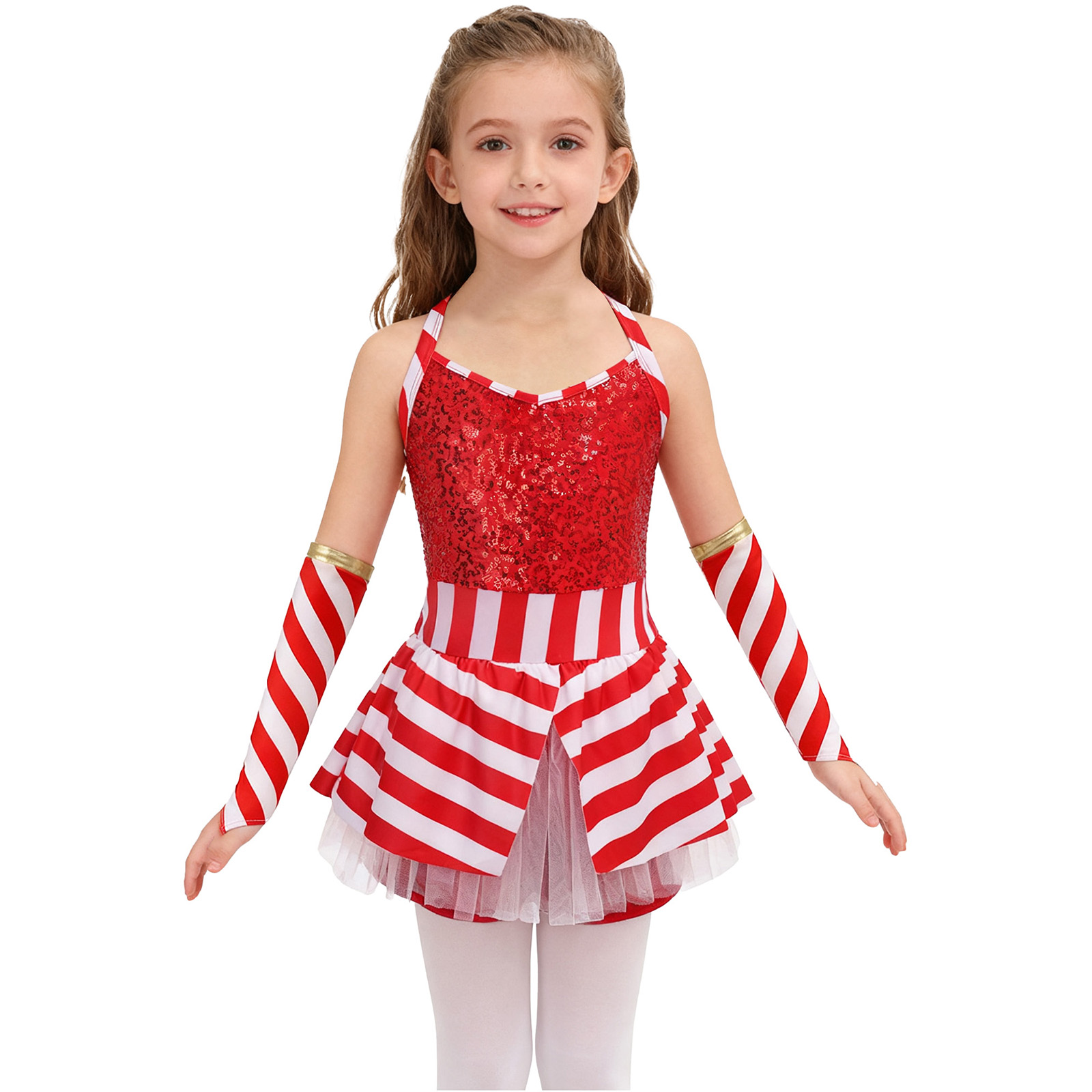 Girls Christmas Candy Cane Dan - Elf Costume Christmas recension och pris