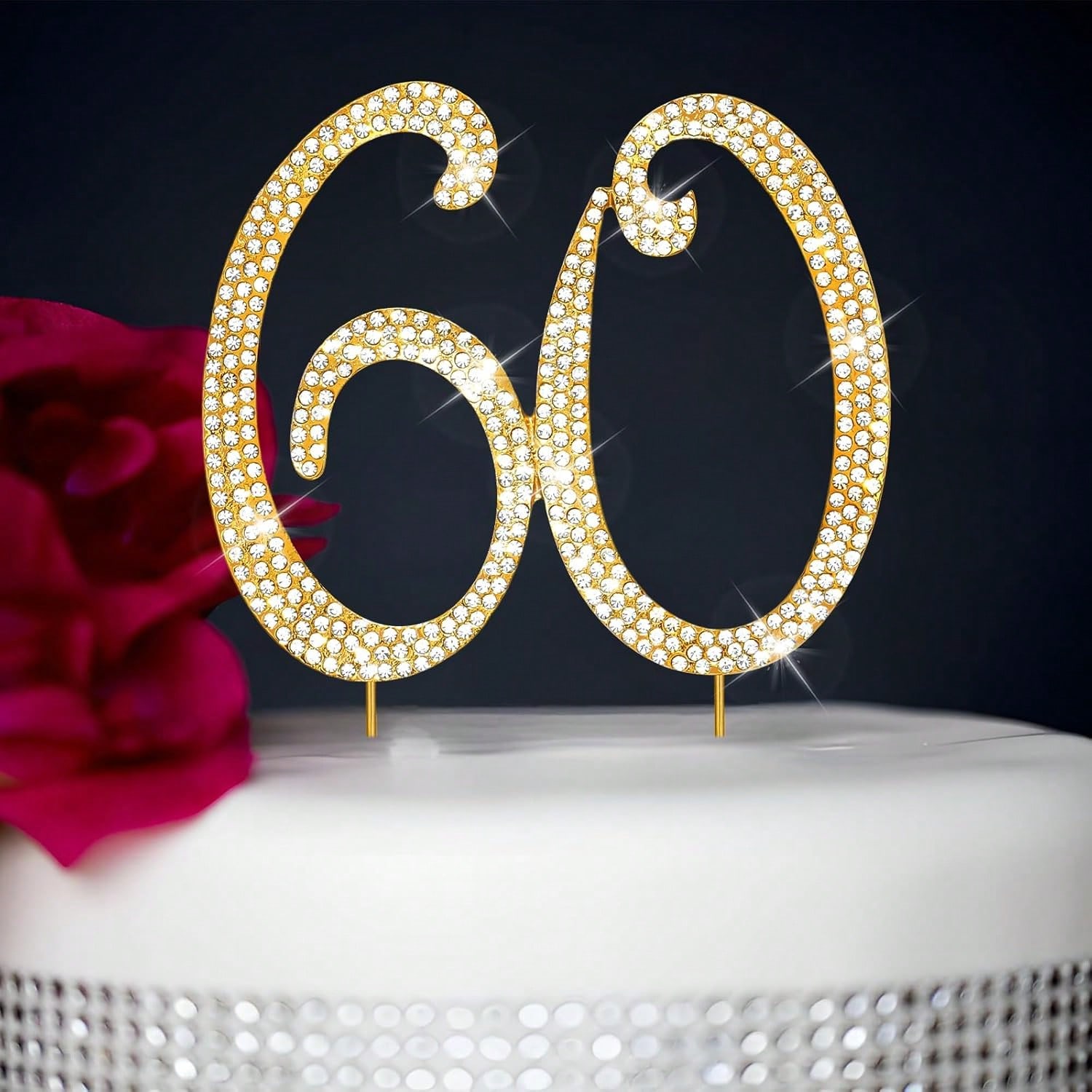 Large Gold Rhinestone Number C - Holiday Candle Set recension och pris