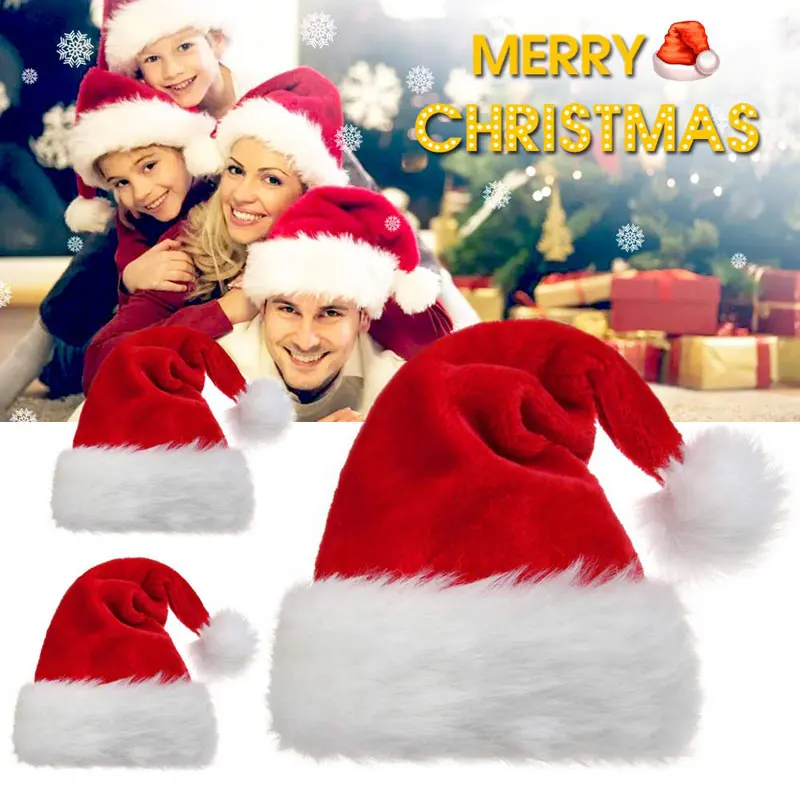 Christmas Santa Hat Xmas Long  - Santa Hat Plush recension och pris