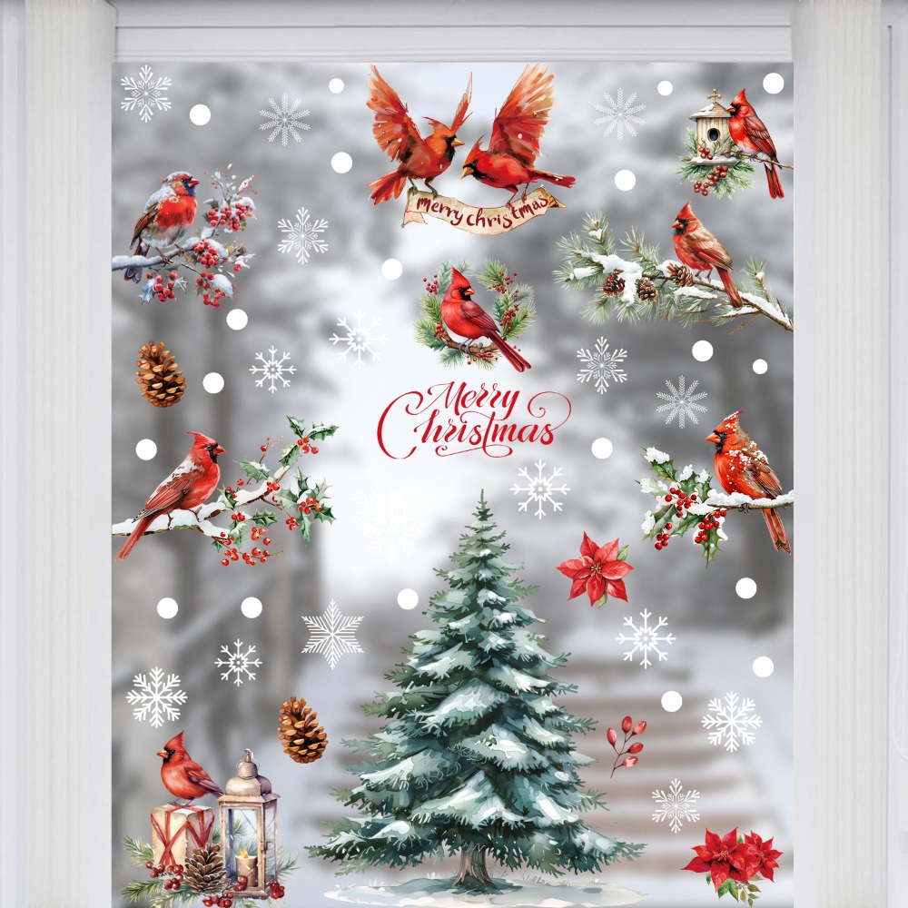 9pcs Christmas Window Decals C - Snowflake Window Decal recension och pris