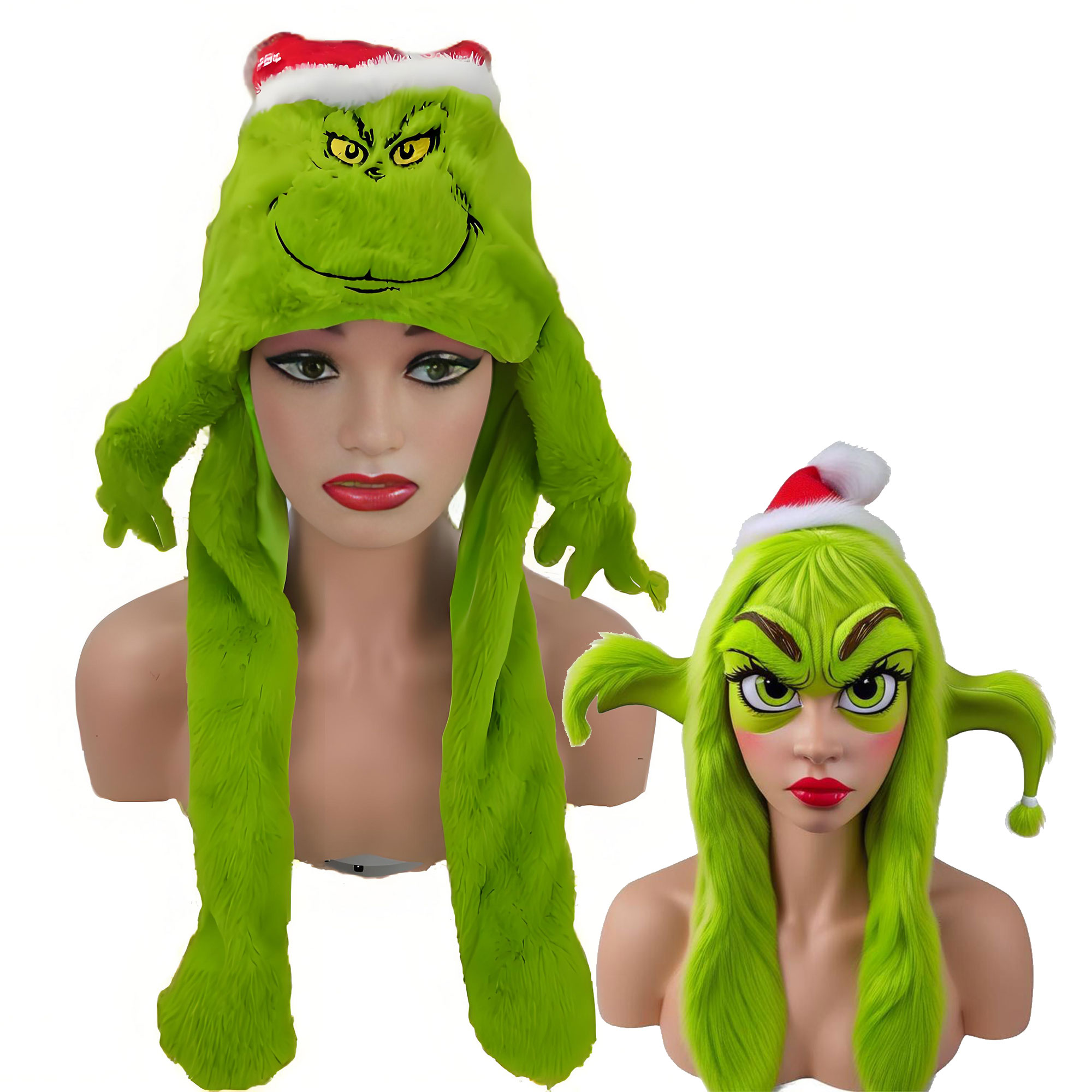 Plush Grincese Hat Cap Scarf C - Santa Hat Plush recension och pris