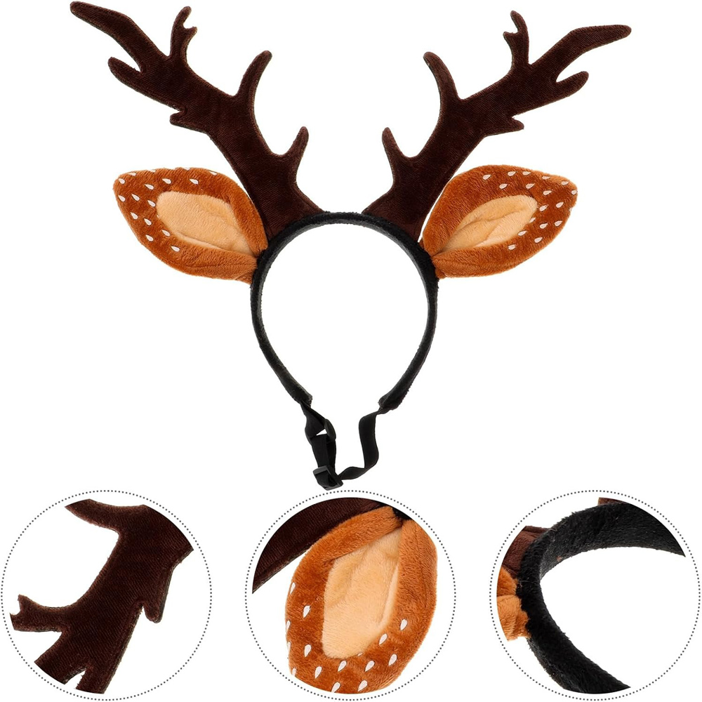 Dogs Headbands Deer Costume Ha - Reindeer Antlers Headband recension och pris