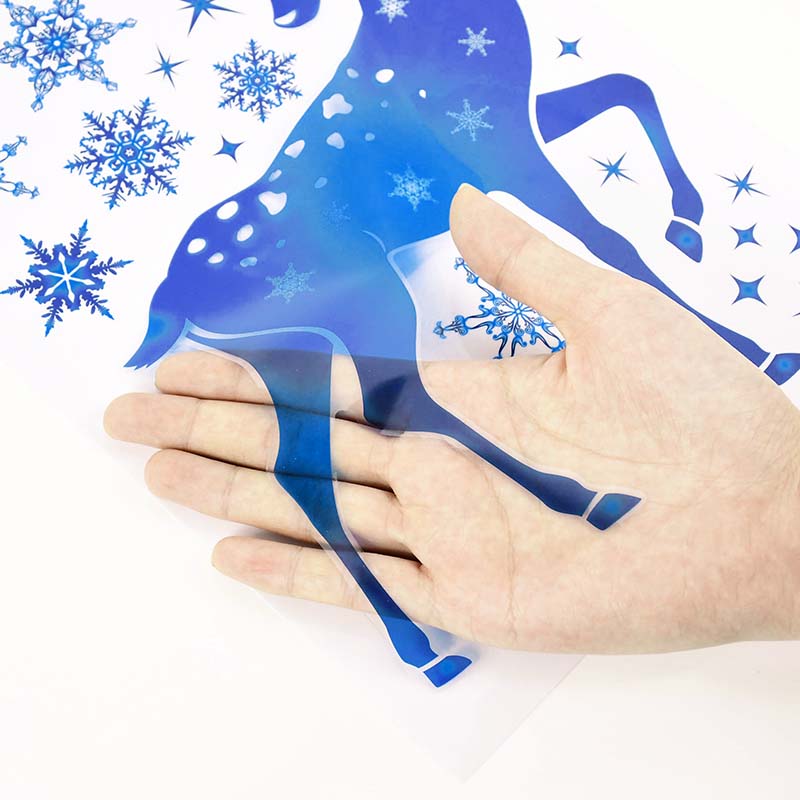 Christmas Window Stickers Elk  - Snowflake Window Decal recension och pris